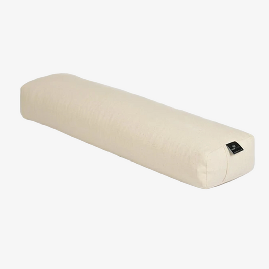 Pranayama Buckwheat EU Meditation Bolster - Natural White