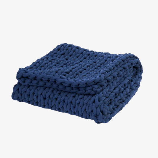 Cotton Weighted Blanket - Midnight Blue