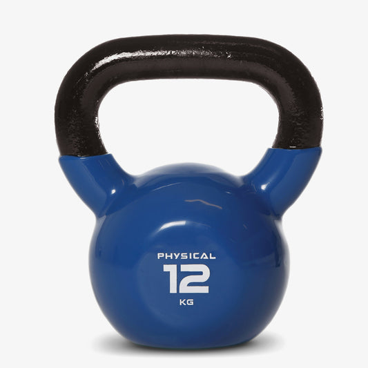 Blue vinyl kettlebell