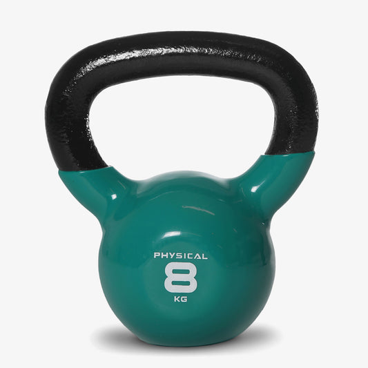 Turquoise vinyl kettlebell 